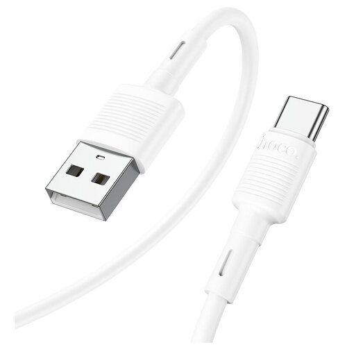 Кабель USB - Type-C HOCO X83 Victory, 1.0м, круглый, 3.0A, силикон, цвет: белый кабель hoco x83 60w type c type c белый