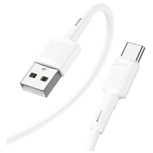 Кабель USB - Type-C HOCO X83 Victory, 1.0м, круглый, 3.0A, силикон, цвет: белый кабель для зарядки телефона usb microusb для смартфона hoco x83 victory провод 1 метр 2 4a черный