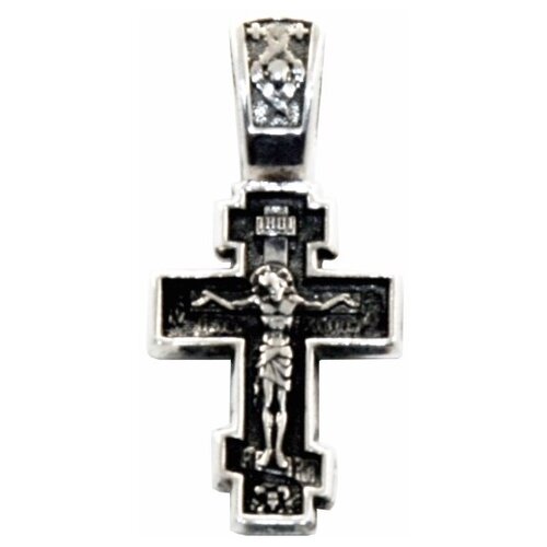 Крест нательный Распятие Христово, Покров Пресвятой Богородицы Serebromag