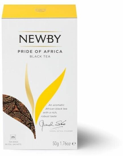 Чай "Newby" черный "Pride of Africa" 25 пакетиков.