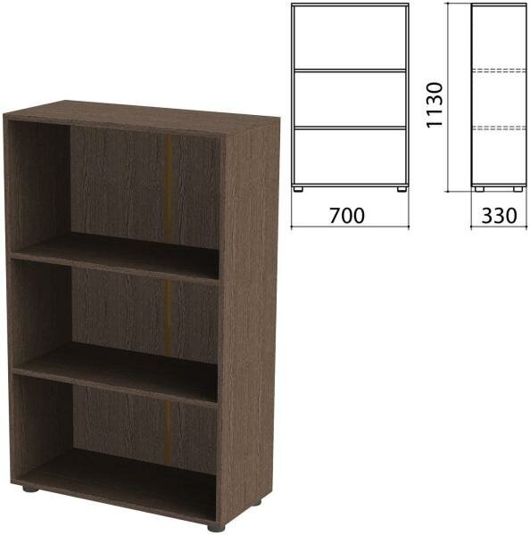 Шкаф (стеллаж) Канц 700х330х1130 мм, 2 полки, цвет венге, ШК39.16