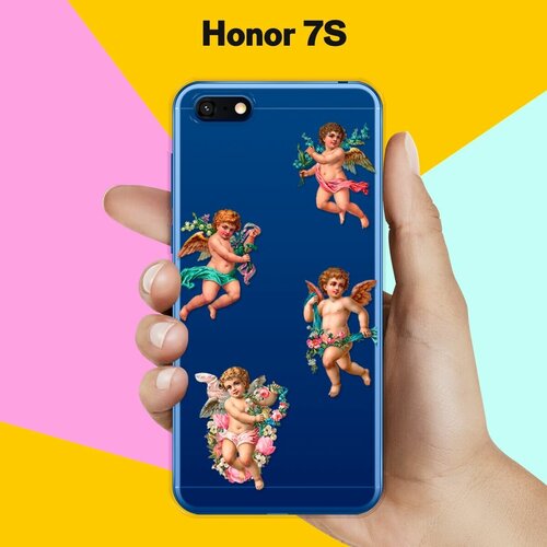 Силиконовый чехол Ангелочки на Honor 7S силиконовый чехол цветы сепия на honor 7c хонор 7с прозрачный