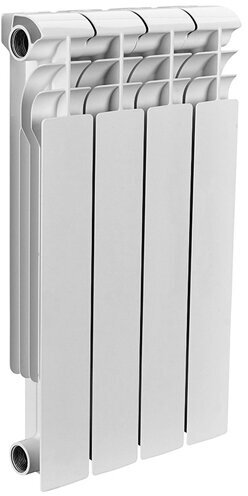 Радиатор биметаллический ROMMER Profi Bm 350 - 4 секции (подключение боковое, цвет белый)