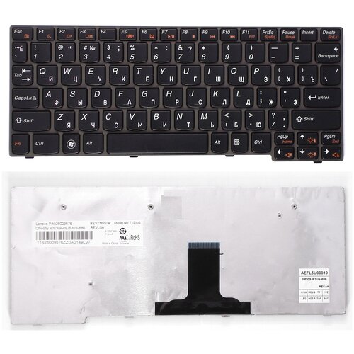 Клавиатура для ноутбука Lenovo IdeaPad S10-3, S10-3S, S100, S100C черная, ver.1 вентилятор для ноутбука lenovo ideapad s10 3 s10 3s 4 pin