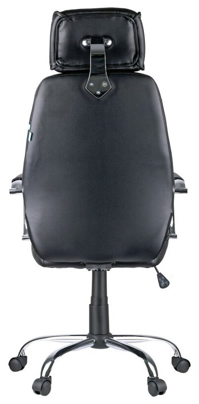 Кресло руководителя HELMI HL-E05 "Event", экокожа черная, хром, механизм качания - фотография № 10