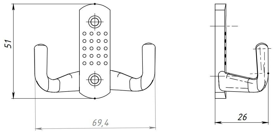 Крючок для одежды STARFIX №10 бронза (SMP-85177-1) - фотография № 3