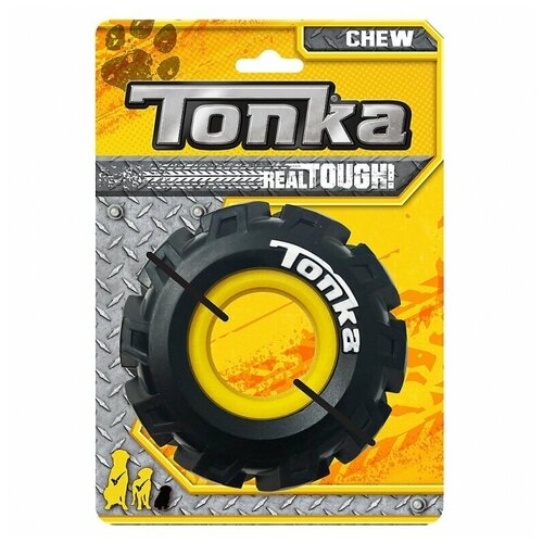 Игрушка для собак Tonka шина, желтый черный 12,7 см
