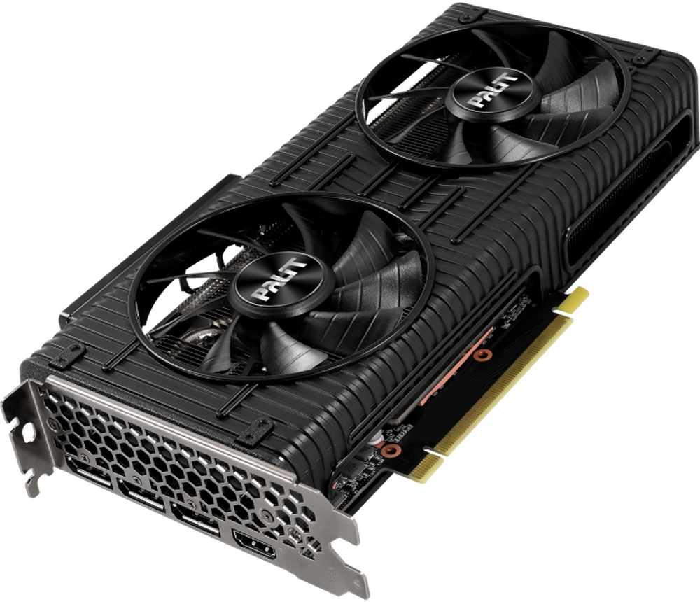 Видеокарта Palit GeForce RTX 3060 Ti Dual OC 8GB LHR (NE6306TS19P2-190AD V1)