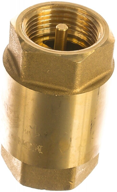 Обратный клапан пружинный SR Rubinetterie 0170 муфтовый (ВР/ВР), латунь Ду 25 (1") - фотография № 2