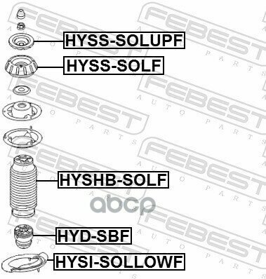 Проставка Пружины Hyundai Solaris/Kia Rio 11- Febest арт. HYSI-SOLLOWF