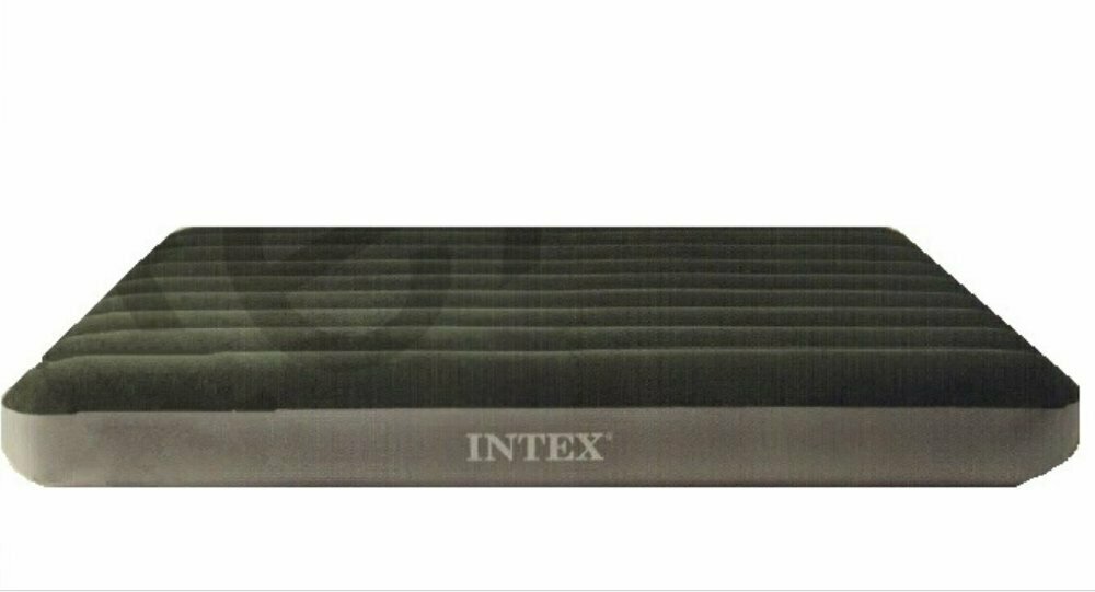 Надувной матрас Intex Prestige Downy Bed (64109), серый/зеленый