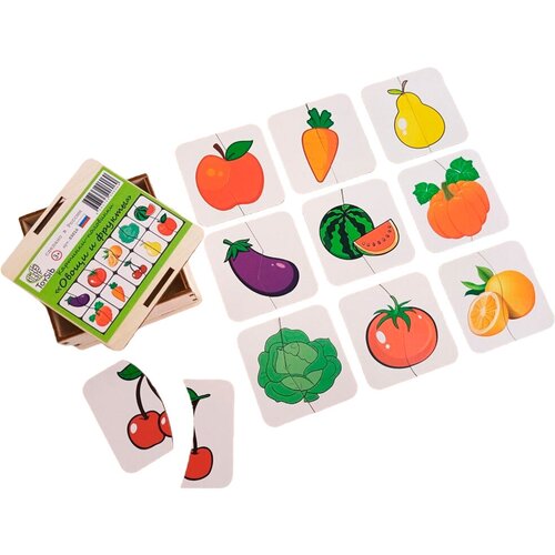 лазерпро картинки половинки овощи фрукты ЛазерПРО Картинки-половинки «Овощи-фрукты» (бизиборды)