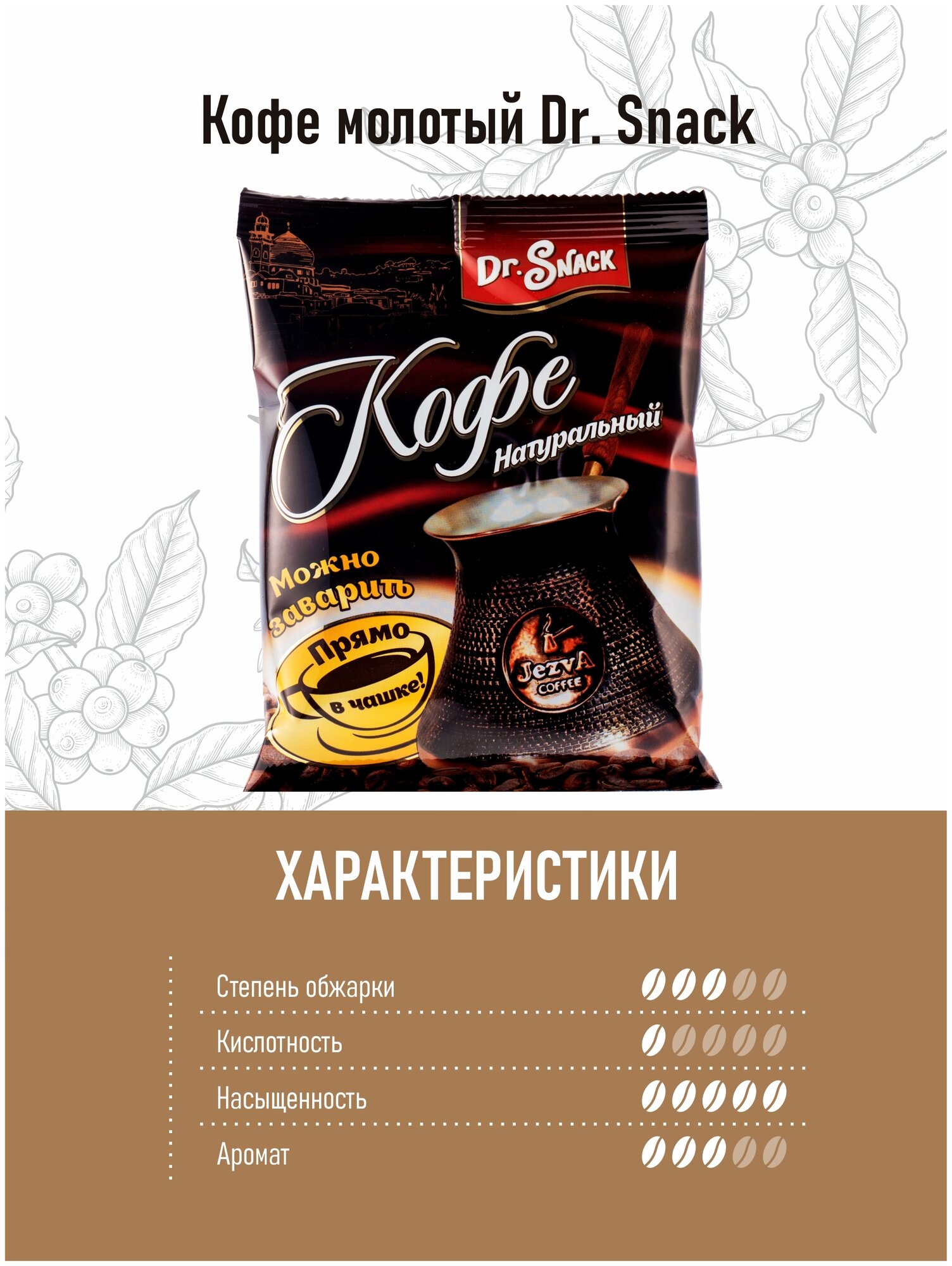 Кофе молотый Dr.Snack 100г (1 пачка) - фотография № 2