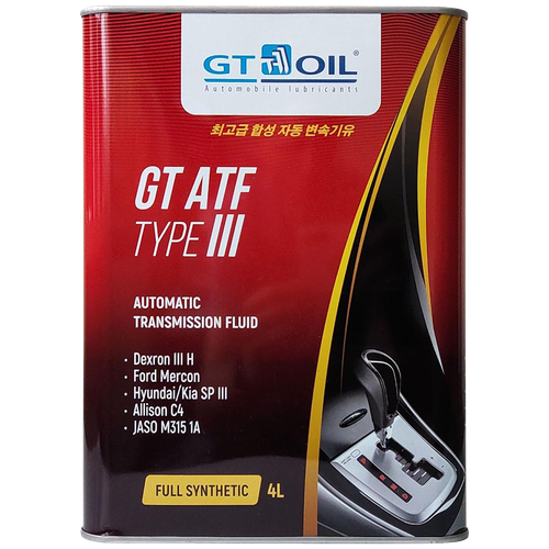 Масло Трансмиссионное Gt Atf Type-Iii Dexron Iii H, 20 Л GT OIL арт. 8809059407622