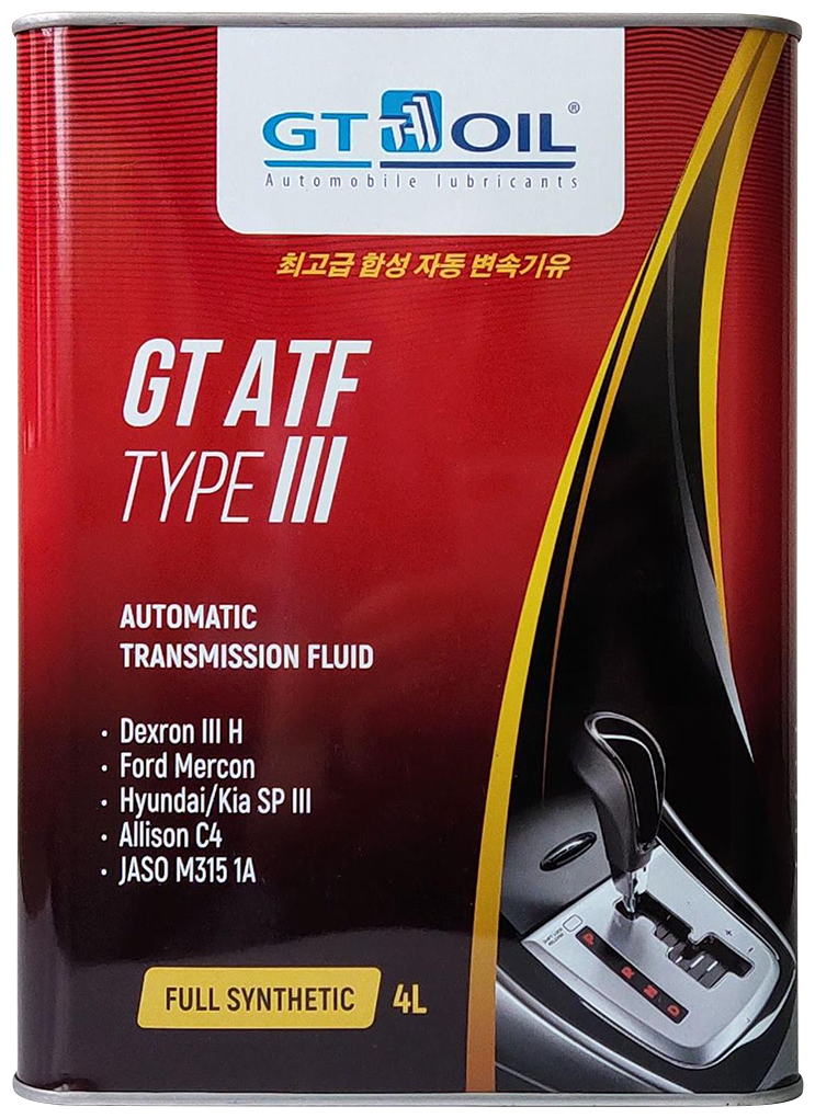 GT OIL  ATF Type-III Dexron III H, 4 8809059407615 .