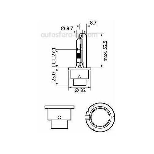 85126VIC1_лампа! XENON (D2R) 35W P32d-3 Vision\ PHILIPS 85126VIC1