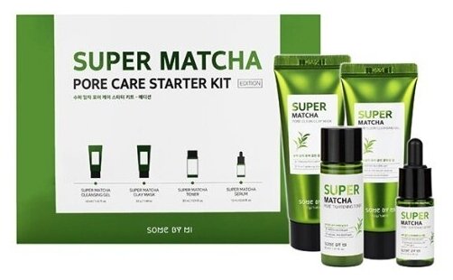 Набор: гель, маска, тонер, сыворотка Super matcha pore care starter kit Some By Mi 124мл PERENNEBELL Co., Ltd - фото №18