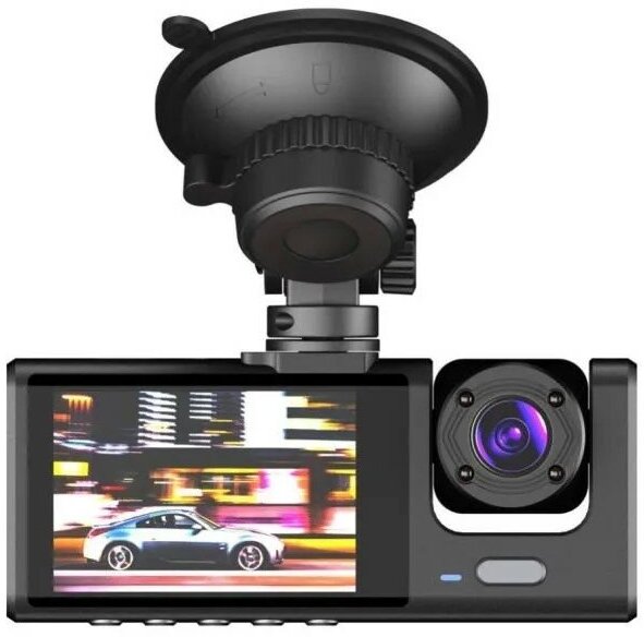 Видеорегистратор автомобильный видеорегистратор видеорегистратор для автомобиля на присоске 3 камеры камера заднего вида Full HD датчик удара