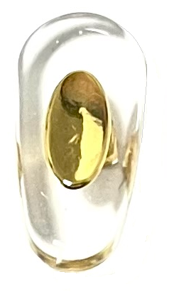 Носовой упор для очков Ray Ban c металлической вставкой под зажимной крепёж, 16 мм, золотистый, 4 штуки