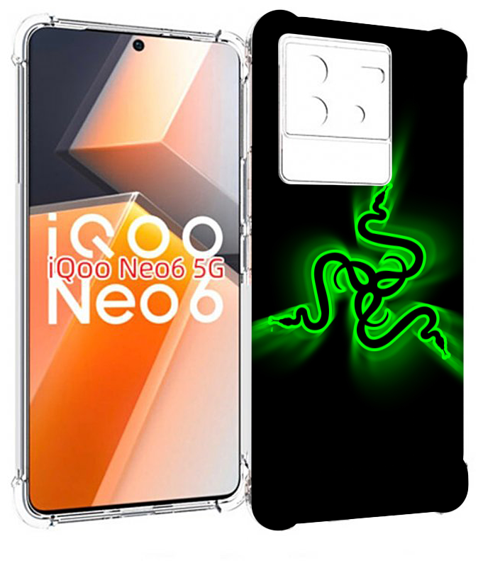 Чехол MyPads Razer для Vivo iQoo Neo 6 5G задняя-панель-накладка-бампер