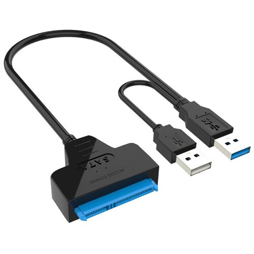 Переходник/адаптер Sellerweb USB 3.0 - SATA lll для HDD 2,5″ / 3,5″ и SSD, 0.3 м, 1 шт., black