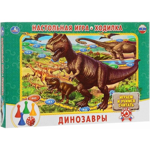 Настольная игра Динозавры игра детская настольная 24 maxi динозавры