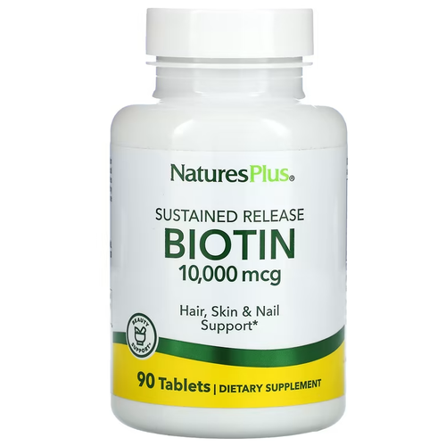 Таблетки Nature's Plus Biotin, 70 г, 10000 МЕ, 90 шт.