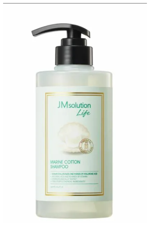 JMsolution увлажняющий шампунь для волос и кожи головы, женский профессиональный уход для волос jm solution LIFE MARINE COTTON SHAMPOO Корея, 500 мл