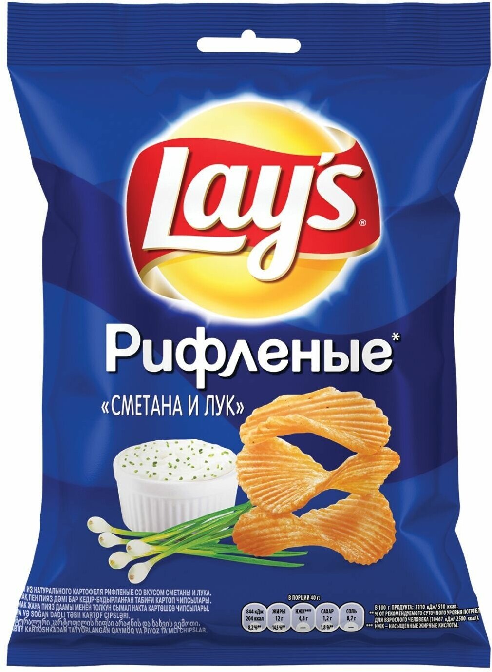 Чипсы Lays Сметана и Лук 140г - фото №5