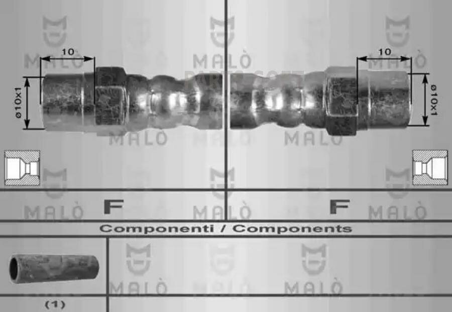 Шланг Тормозной Malo арт. 8256