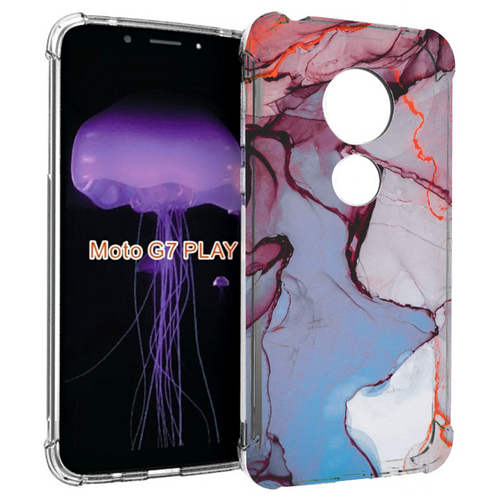 Чехол MyPads мраморный рисунок для Motorola Moto G7 Play задняя-панель-накладка-бампер