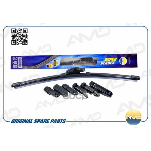 Щетка Стеклоочистителя Бескаркасная 375Мм 1Шт Amd Amdwb375 7 Адаптеров AMD арт AMDWB375 816₽