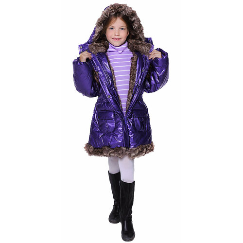 фото Куртка velfi зимняя, размер 122, фиолетовый