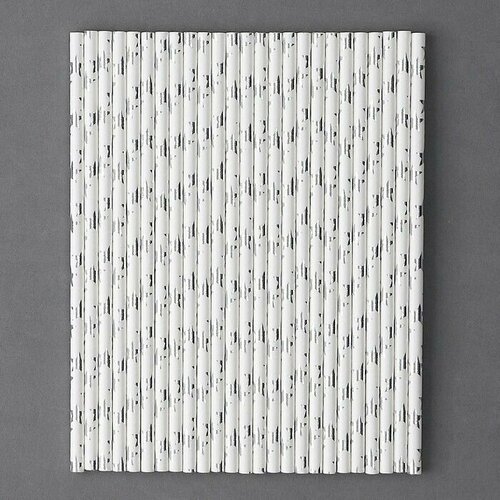 Трубочки для коктейля Серебрянные звёзды набор 25 шт 500₽