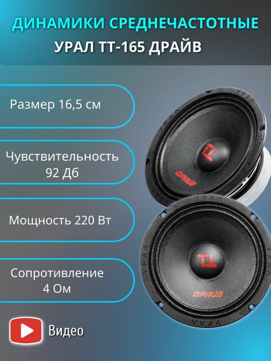 Автомобильные колонки Ural ТТ 165 ДРАЙВ (урал тт 165 драйв) - фото №12