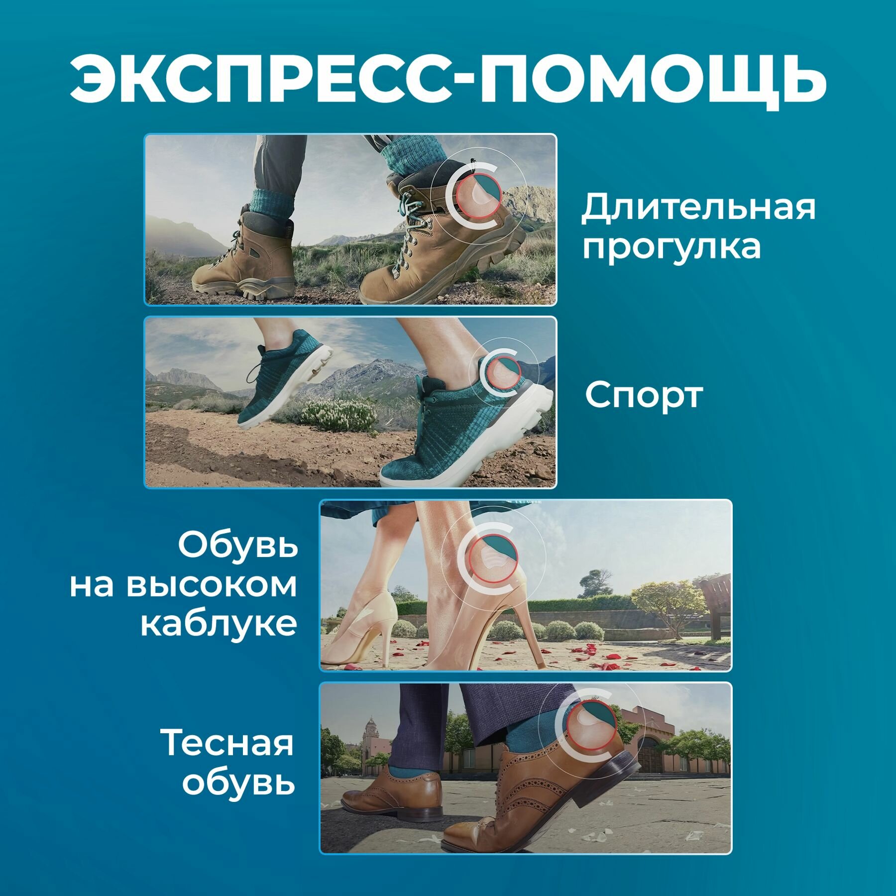 Медицинский Пластырь Compeed от влажных мозолей на ногах, 5 штук — фото 1