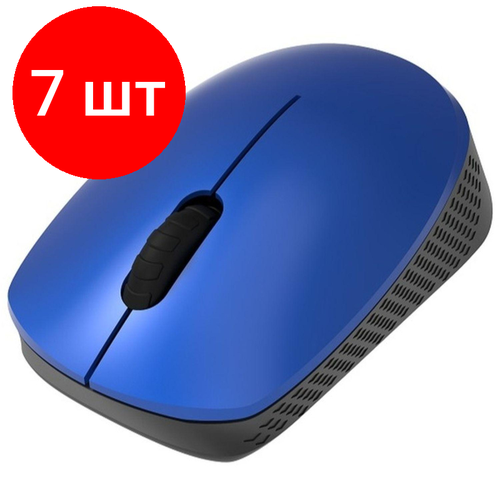 Комплект 7 штук, Мышь компьютерная RITMIX RMW-502 BLUE 1200 dpi, 3кн (80000934) комплект 7 штук мышь компьютерная ritmix rom 308 1000 dpi подсветка 3кн 80001671