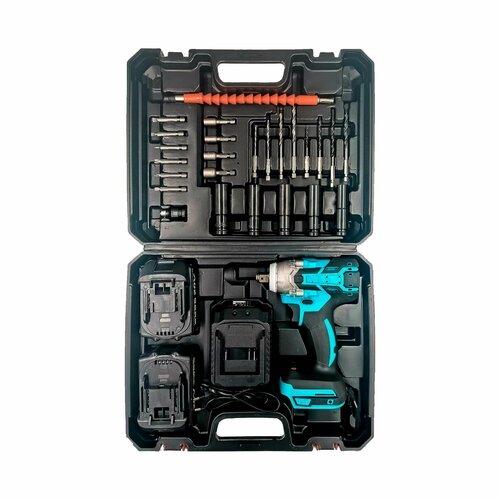 Гайковерт аккумуляторный ударный набор, гайковерт электрический, ударный бесщеточный