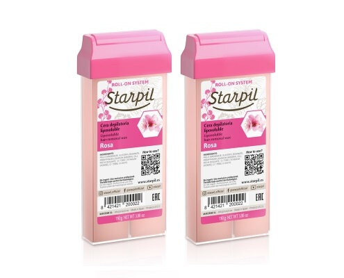 Воск в картридже Розовый Starpil, 110 гр (комплект из 2 штук)