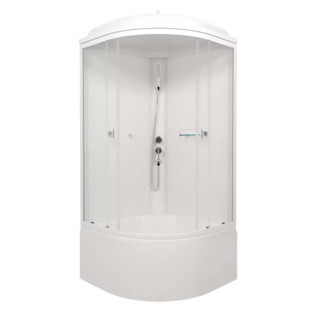 Душевая кабина Triton Тритон Ультра 90x90 Б глубокий поддон четверть круга цвет профиля белый