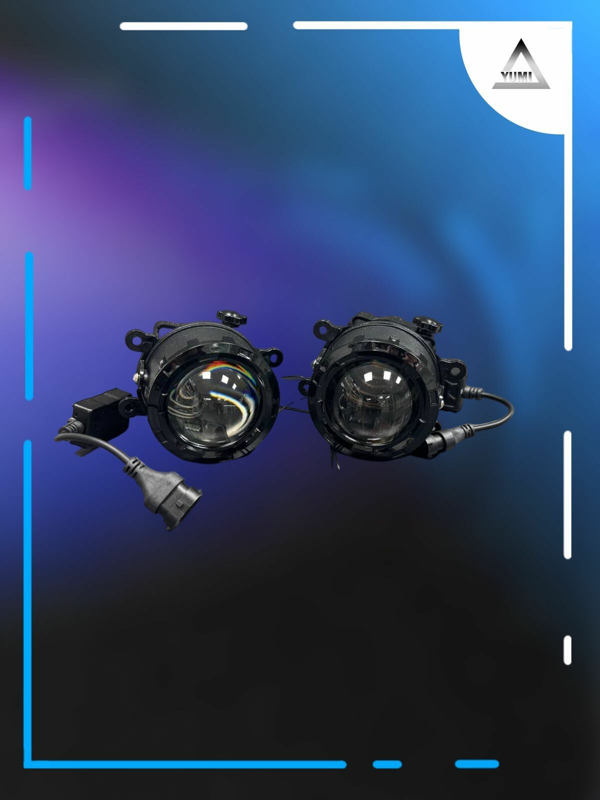 Полный комплект линзовых LED противотуманных фар Niva Travel (2020-2024) (ближний+дальний) — фото 1