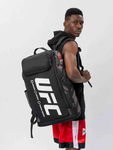 Изображение товара Рюкзак Reebok "UFC", с боковыми карманами, непромокаемый, чёрный