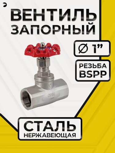 Изображение товара Newkey Вентиль запорный муфтовый нержавеющий, AISI304 DN25 (1"), (CF8), PN64
