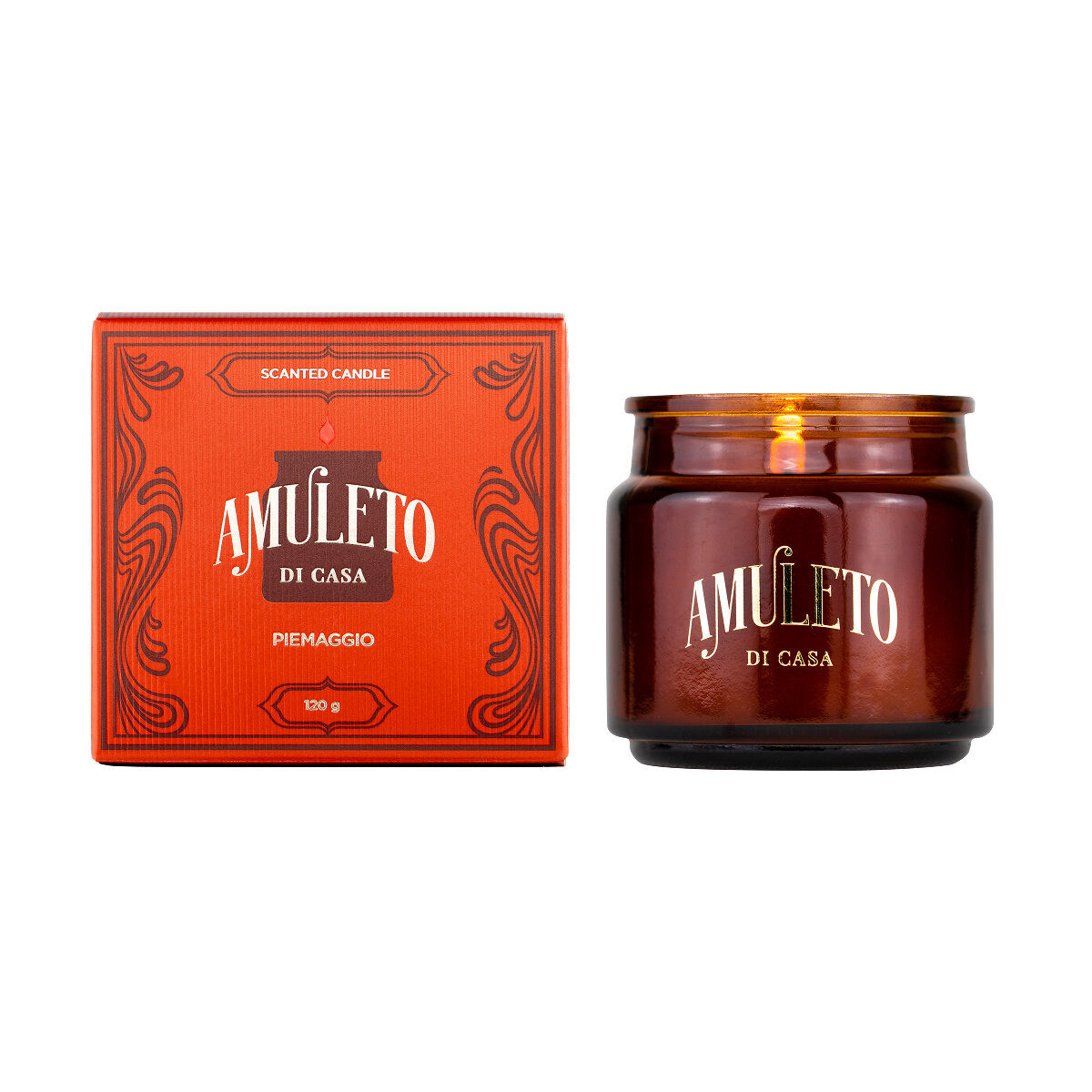 Свеча Amuleto di Casa "Пьмаджио", ароматическая, миндаль 120 г — фото 1