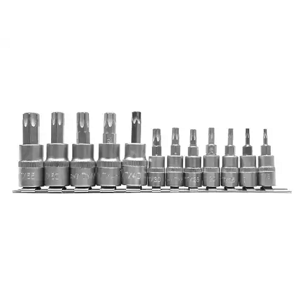 YATO YT-04331 набор головок-бит torx 12 пр: 1 / 4 inch - t8 t10 t15 t20 t25 t27 t30 3 / 8 inch - t40 t45 t47 t50 t55