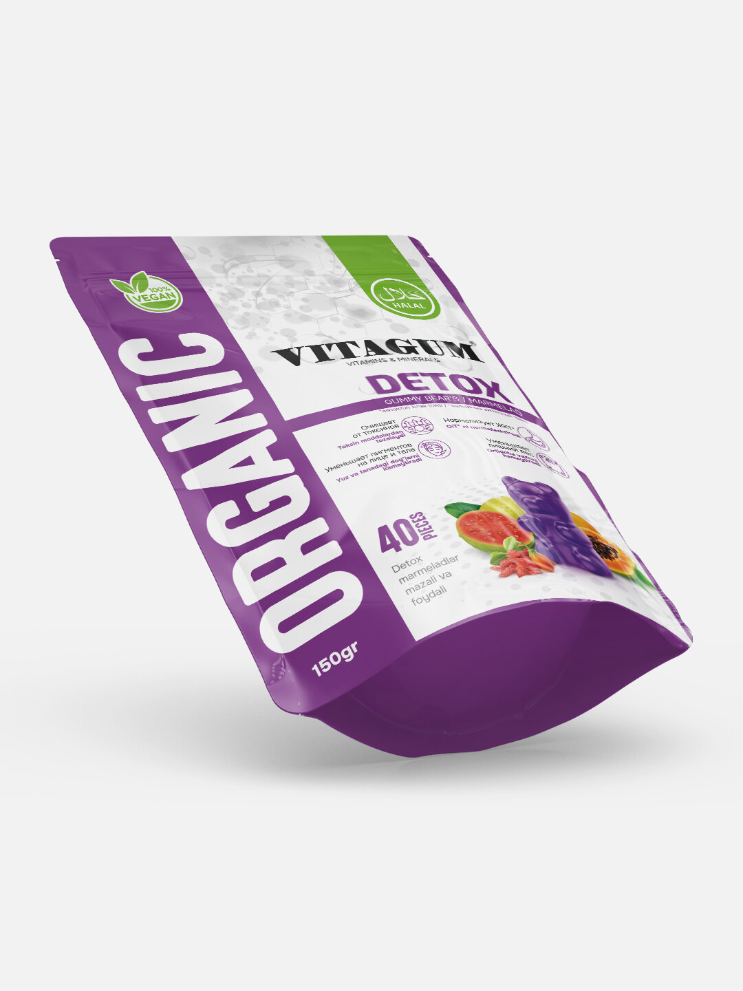 Vitagum Органик Детокс мармелад для очищает от токсинов, БАД, 150 г — фото 1