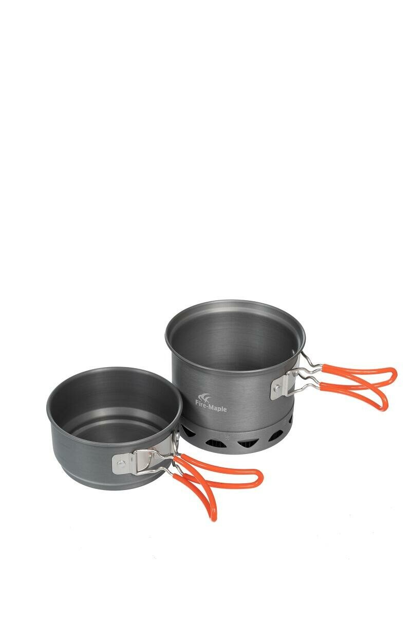 Decathlon Туристический котелок FIRE-MAPLE FMC-217, 900 мл + крышка 500 мл, анодированный алюминий