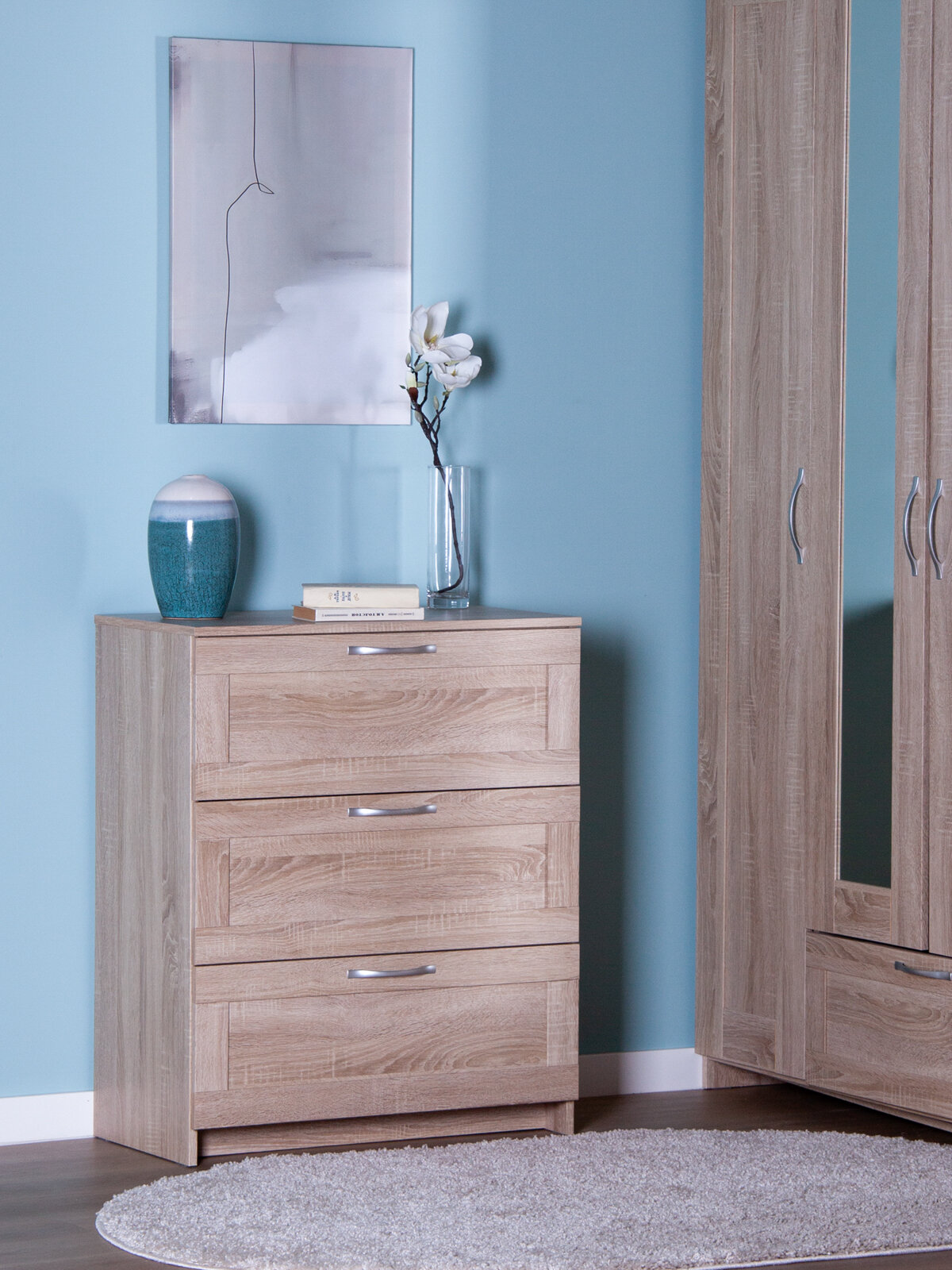 Комод для одежды с ящиками, 78 х 41 х 95 см, ЛДСП, дуб сонома Гуд Лакк Сириус