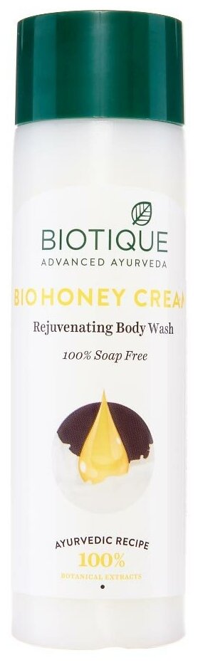 Гель для душа очищение кожи с мёдом антибактериальный, отбеливающий, BIO HONEY CREAM, BIOTIQUE, 190мл