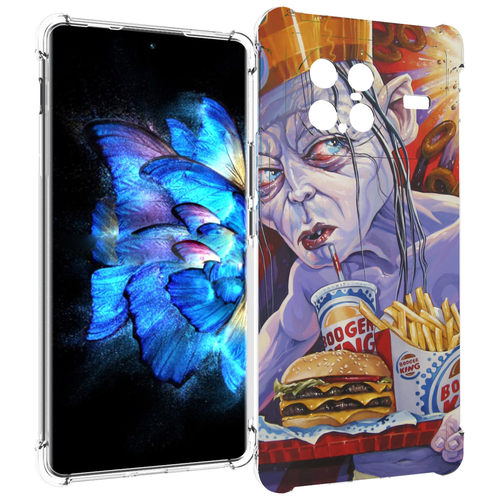 Чехол MyPads любитель бургер кинга для Vivo X Note 5G задняя-панель-накладка-бампер